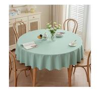 GOEXCPL Nappe Ronde Anti-Taches, Nappe enduite imperméable, Facile à Nettoyer, Vert diamètre 160 cm
