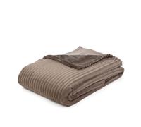 Gözze - Couverture douce et moelleuse, aspect Velours côtelé, 1620g/Stück, 150 x 200 cm - Taupe