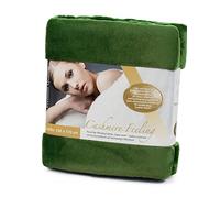 Gözze - Couverture Douillette Premium Cashmere-Feeling, 500 g/m², 130 x 170 cm - Vert foncé