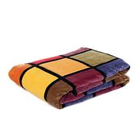 Gözze - Couverture moelleuse, Feeling Cashmere, Tissu lourd 500 g/m², Antigua, 150 x 200 cm - Orange/Rouge/Jaune