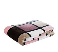 Gözze - Couverture moelleuse, Feeling Cashmere, Tissu lourd 500 g/m², Antigua, 150 x 200 cm - Rose poudré/Taupe/baie