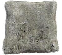 Gözze - Housse de coussin, aspect Fourrure, Design Loup, 50 x 50 cm - Gris