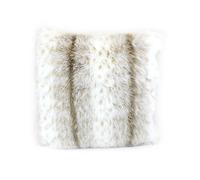 Gözze - Housse de coussin, aspect Fourrure, Design Lynx, 50 x 50 cm - Blanc