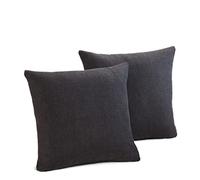 Gözze - Lot de 2 Housses de Coussin, Dallas, 50 x 50 cm - Anthracite