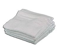Gözze - Lot de 4 Essuie-Mains, Berlin, 100% Coton, 30 x 30 cm - Blanc