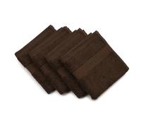 Gözze - New York Essuie-Mains, Lot de 4, Doux et absorbant, 100% Coton, 30 x 30 cm - Mocca