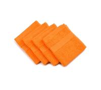 Gözze - New York Essuie-Mains, Lot de 4, Doux et absorbant, 100% Coton, 30 x 30 cm - Orange