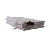Gözze - New York Gant de Toilette, Lot de 4, Doux et absorbant, 100% Coton, 17 x 24 cm - Blanc