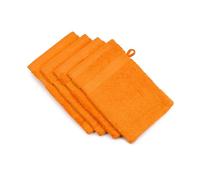Gözze - New York Gant de Toilette, Lot de 4, Doux et absorbant, 100% Coton, 17 x 24 cm - Orange