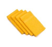 Gözze - New York Serviette d'invité, Lot de 4, Douce et absorbante, 100% Coton, 30 x 50 cm - Jaune