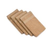 Gözze - New York Serviette d'invité, Lot de 4, Douce et absorbante, 100% Coton, 30 x 50 cm - Marron