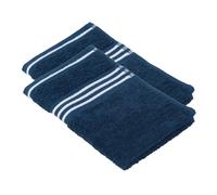 Gözze Petites serviettes Rio, par lot de 2, 30 x 50 cm chacune (bleu foncé)