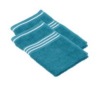 Gözze Petites serviettes Rio, par lot de 2, 30 x 50 cm chacune (bleu pétrole)