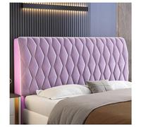 GOFOHIMI Housses de tête de lit en Velours pour lit King Size, Protection complète Anti-poussière, Housse de tête de lit Double, Violet, 160 cm
