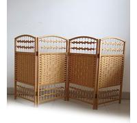 GOFOHIMI Paravent pour Chambre d'enfant en Rotin, Paravent Pliable pour Enfants Paravent pour Aire De Jeux Mobile Paravent Japonais Séparateur De Pièce (Natural-4 Panel,120x160cm)