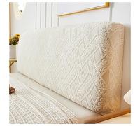 GOFOHMI Ensembles De Housses De Tête De Lit Pour Lit Double/Petit Lit Double, Housse De Protection Élastique Tout Compris Anti-Poussière, Housse De Tête De Lit En Jacquard En Polyester Beige 150cm