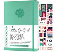 GoGirl Planificateur de Budget - Planificateur Financier Mensuel Agenda Livre de Budget. Journal de Suivi des Dépenses pour Contrôler votre Argent. Non Daté - 14.5x21cm, Durée de Vie 1 An - Emeraude
