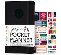 GoGirl Planificateur et organisateur pour femme - Planificateur hebdomadaire, journal d'objectifs pour la gestion du temps et la productivité, non daté (noir)