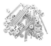Gogogmee 20 Ensembles de Connecteurs à Tige Double pour Meubles, Fixations Robustes en Fer et Alliage de Zinc, 48mm/84mm, Adaptés pour Panneaux de Meubles et Mobilier de Bureau