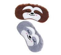 Gogogmee 2pièces Masque Pour Dormir Peluche Douce Motif Animal Bandeau Pour Yeux Lot Pour Garçon Fille Et Filles