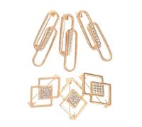 Gogogmee 6pcs Épingles de Sûreté Décoratives en Alliage pour Robe et Chemise Femmes, Forme Carrée et Ovale, Or, Style Élégant