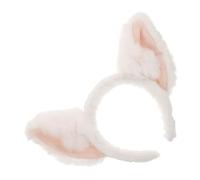 Gogogmee Bandeau Oreilles Renard Peluche Blanc Doux pour Filles Serre-tête Confortable et Ajustable Accessoire Cosplay Fête Halloween Style Ludique et Polyvalent