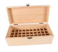 Gogogmee Boîte Bois pour Huiles Essentielles Compartiments Rangement Compact et Organisé pour Aromathérapie Présentoir Pratique pour Bouteilles Huile Coffret Multifonction pour Maison