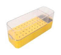 Gogogmee Boîte de rangement pour embouts de ponceuse à ongles - Boîte de rangement anti-poussière et anti-rayures - Présentoir pour 40 têtes de polissage avec couvercle pour comptoir de salon de