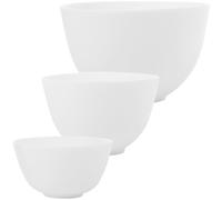 Gogogmee Bol à Mélanger Masque Facial en Silicone Blanc Flexible et Solide, Pack de 3 pour DIY Masque Visage, Outil Cosmétique Pratique pour Soin Peau