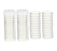Gogogmee Disques de Reliure Ronds 38mm Transparent Blanc, Boucles de Reliure en Plastique, Anneaux pour Classeur à Feuilles Mobiles, Lot de 44 Pièces, Organisation Bureau et Scolaire