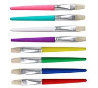 Gogogmee Ensemble de Peinture Facile à Transporter pour Garçon et Filles 12pcs Pinceaux Légers à Poils en Soie et Tige en Plastique, pour Peinture Artisanale et Gouache