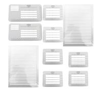 Gogogmee Gabarits de Règle en Plastique Blanc pour Scrapbooking et Journaling, Modèle de Guide D'adressage Précis et Polyvalent pour Lettres et Enveloppes, 1 Set