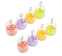 Gogogmee Lot de 8 Étuis à Œufs de Maquillage Pratiques et Portables Boîte de Rangement Anti-Poussière en Plastique Rigide Crochet Couleurs Assorties pour Voyage et Organisation