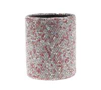 Gogogmee Organisateur de Maquillage à Paillettes Nordique Rose, Boîte de Rangement Portable pour Pinceaux, Crayons et Stylos, Base Stable Antichute, Organiseur Polyvalent pour Coiffeuse