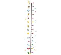 Gogogmee Sticker Mural de Mesure de Taille pour Bébé Motif Animal Cartoon, Autocollant Mural Réutilisable, Adhésif Pvc, Décor Chambre Garçon et Filles, Toise de Croissance Ludique
