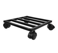 Gogogmee Support à roulettes pour Plantes en Fer 25cm, Base Carrée Mobile pour Pot de Fleurs, Usage Intérieur et Jardin, Noir