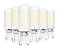GOHDLAMP G9 LED Bulbs 6000K, 40 Watt Equivalent T4 Chandelier Light Bulb