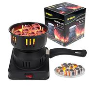 Gohytal Allume-Charbon Électrique 450-600W, Brûleur à Charbon de Bois avec Plaque Chauffante, Allumeur Rapide pour Barbecue et Grill, Idéal pour Maison, Camping et Cuisine Extérieure
