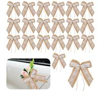 Gohytal Noeud Voiture Mariage, 20 PCS Décoration de Voiture de Mariage, Noeud de Ruban Ornement, Noeuds Faits Main Ruban Satin pour décoration de Voiture,Mariage,déco de Table, Bouquet, Festival