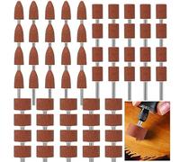GOIYZTTR 60 Pièces Set de Meule à Polissage Rectifier Mèches de Ponçage Tige Abrasive de 1/8"" / 3mm pour Meulage, Polissage et Ébarbage Métaux