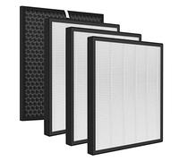 GoKBNY Lot de 3 filtres de rechange LV-PUR131 compatibles avec le purificateur LEVOIT LV-PUR131, LV-PUR131S, LV-PUR131-RF, 3 filtres HEPA + 1 filtre à charbon actif