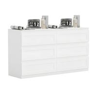 GOKHOMX Commodes Blanches 3 Tiroirs Lot de 2, Commode Blanche Chambre Adulte et Enfant, Meuble de Rangement Moderne Table de Chevet Meuble a Tiroir pour Chambre Salon Entrée Bureau, 70x40x75cm
