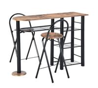 GOKHOMX Ensemble de Table à Manger avec 2 Chaises Pliantes pour Cuisine Bistrot Salle à Manger 2 Personnes