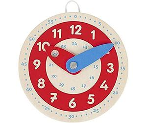 Goki 58485 Horloge pour Apprendre à Lire l'heure, 10 cm, mélange