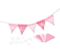 Goki - 60676 - Guirlande de 10 fanions roses à personnaliser