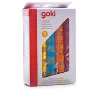 Goki 60719 Lot de 10 bougies d'anniversaire à rayures