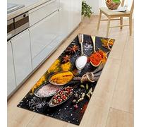GOKSEL Tapis De Couloir Couleurs et assaisonnements Bouchon De Saleté Antidérapant Lavable en Machine pour Couloir, Cuisine, Chambre 60 x 120cm