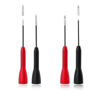 GOLD DEER 4 Pack 2mm Sondes de test d’aiguille 600V / 10A Aiguille de perçage Sonde de test non destructive Sondes multimètres Ensemble d’adaptateur à pointe fine pour multimètre