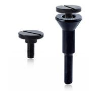 GOLD DEER Kit de mandrin pour meuleuse à matrices avec trou d'arbre de 3/8" et tige de 1/4" - Grain en acier au carbone, noir, compatible avec meuleuse à matrices