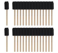GOLD DEER Lot de 30 pinceaux de peinture en mousse de 2,5 cm - Pinceaux en mousse pour peinture en bois - Pinceaux en mousse pour mod Podge - Pinceaux de peinture en bois - Pinceaux de détail